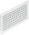 338 x 132 mm Luftgitter Kst.weiss 132x337mm