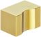20 x 20 mm Knopf Edelst.mess.pol. 20x20x30mm