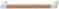 lackiert, Sockel: verchromt, matt Griff Eiche/chr.matt 140x35mm