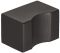 20 x 20 mm Knopf Edelst.schw.matt 20x20x30mm