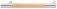 168 x 36 mm Griff Ahorn/Edelstahl 168x36mm