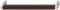 200 x 35 mm Griff Edelst/Leder braun 200x35mm
