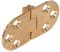 Standscharnier Ms. poliert 30x65mm