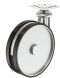 hart Design-Moebelrolle F silb.Pl. 180mm
