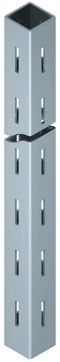 1-reihig und 4-seitig Säule Stahl alufarbig 30x30x2600mm