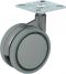 weich Design-Lenkrolle silb.Pl. Ø 100mm