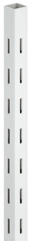 1-reihig und 4-seitig Säule Stahl weiss 30X30x2600mm