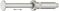8 mm Gardb.Hak.Edelstahl matt 8x105mm