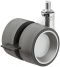 weich Doppellenkro.F chrom.grau Gew.M10 Ø 60mm