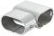 weißaluminium, RAL 9006, pulverbeschichtet Knoten Idea+ flatline aluf.90°