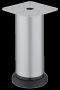 100 mm Moebelf.St.chr.matt rund 100mm