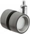 weich Doppellenkro. chrom./grau Gew.M10 Ø 60mm
