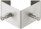 60 mm Garderobe Edelstahl matt 112x50mm