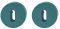 Buntbart BB-Rosette PA blau 55