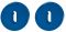 Buntbart BB-Rosette PA blau 50