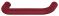109 x 38 mm Griff PA rot matt 33 13/109x38mm