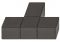 46 x 14 mm Knopf Alu schwarz 46x34mm