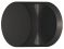32 mm Knopf PA tiefschwarz matt 90 32x30mm