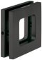 70 x 70 mm Muschelgriff Edelst.schwarz matt 70x70mm