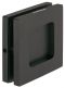 70 x 70 mm Muschelgriff Edelst.schwarz matt 70x70mm