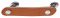 132 x 29 mm Griff St.chr.pol.leder braun 132x26x29mm