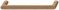 144 x 35 mm Griff Eiche natur lackiert 144x35mm