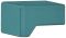 15 x 15 mm Möbelknopf PA blau matt 55 15x15x25mm