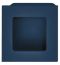 60 x 60 mm Muschel PA stahlblau matt 50 60x54x15mm
