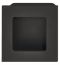 60 x 60 mm Muschel PA schwarz matt 90 60x54x15mm