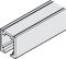 silberfarben, eloxiert Frontslide 60/A Laufschiene Alu 2.5m