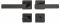 38 – 50 mm WC-Garnitur 8 Zi.schw.matt