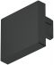 Mit Bohrmarkierung für Kabeldurchlass Endkappe für PROFIL 2101 Kst.schwarz