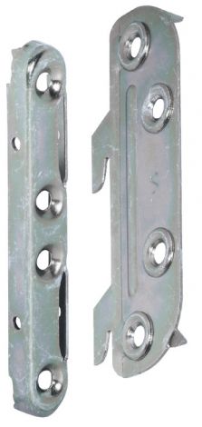 Bettverbinder, mit gekröpftem Haken- und Schließteil