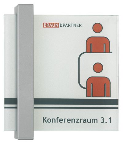 Türschild 148 Tuerschild titangrau 148x148