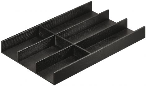 schwarz, gebeizt
mit PUR-Lack lackiert Besteckeinsatz Esche schw. 300x472x43mm