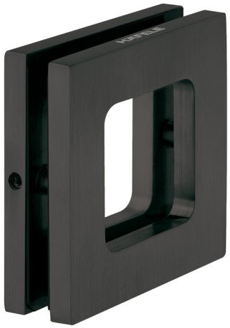 70 x 70 mm Muschelgriff Edelst.schwarz matt 70x70mm