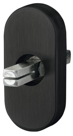 PVD-beschichtet, tiefschwarz, ähnlich RAL 9005 Fenstergriffadapter Edst.PVD schw.oval