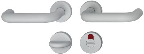 WC-Garnitur mit Schauscheibe WC-Garn.8 20 PA grau matt 97 Td=23-28mm