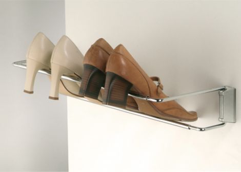 Anschraubteile: silberfarben, Halterung: verchromt Schuhhalter silberf. 460-750mm