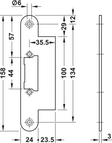 DIN links und DIN rechts verwendbar Assa ProFix2 53A35-01 /HAU