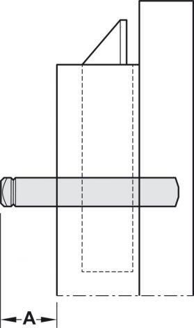 Flucht- und Paniktüren Drückerstift einseitig 9mm a:35mm