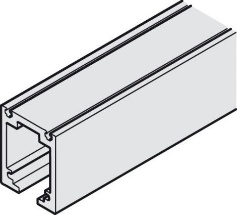 silberfarben, eloxiert Frontslide 60/A Laufschiene Alu 2.5m