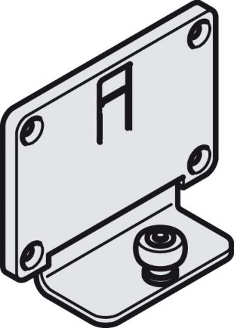 Führung, zum Schrauben an Türflügel hinten/vorne