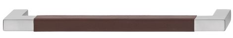 172 x 34 mm Griff chr.matt/Leder braun 172x34mm
