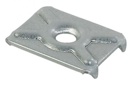 Stahl Rückwandklammer Stahl blank