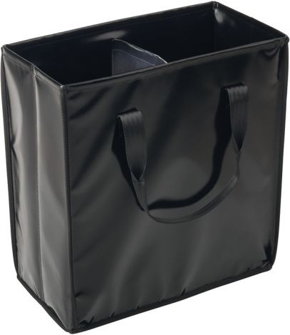 schwarz Wertstoffsammeltasche mit Trennfach