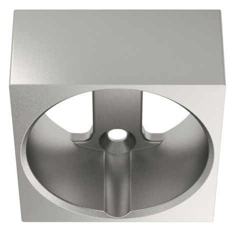 30 x 30 x 17 mm Unterbaugehs. eck./Kst.silbf./30x30