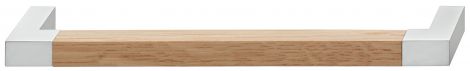 lackiert, Sockel: verchromt, matt Griff Eiche/chr.matt 140x35mm