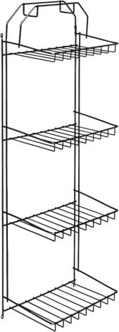 255 x 180 x 780 mm Gestell m.Schl'halter Peka 600.0004.01