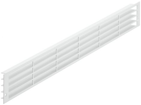 570 x 57 mm Luftblech alu weiss besch. 570x 57mm